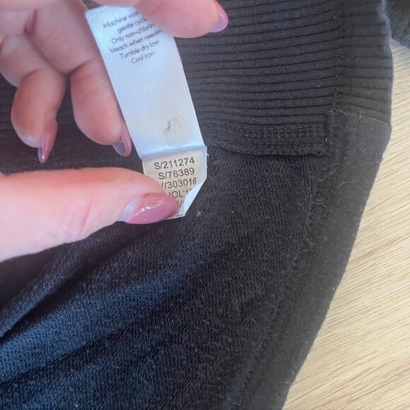 ATHLETA Nirvana Black Hoodie Wrap Open Cardigan Medium - Picture 11 of 11